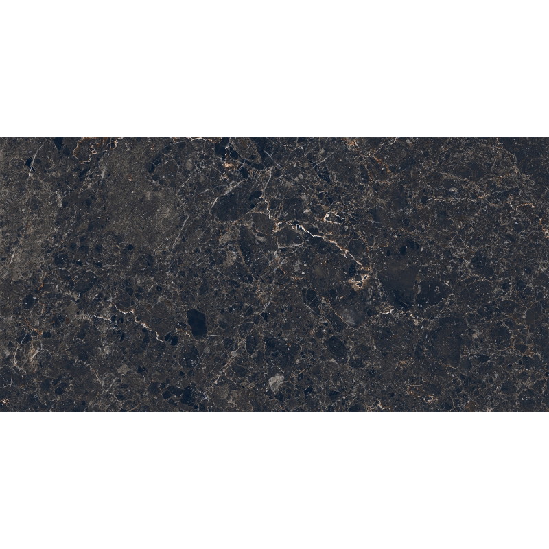 Mexen Slik Emperador Schwarzer glasierter Gres rek. G1, Boden- und Wandfliese 120 x 60 cm, Hochglanz - TL207-120-060-01