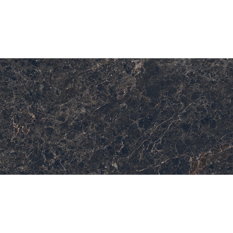 Mexen Slik Emperador Black glasiertes Feinsteinzeug rek. G1, Boden- und Wandfliese 120 x 60 cm, Hochglanz - TL207-120-060-01
