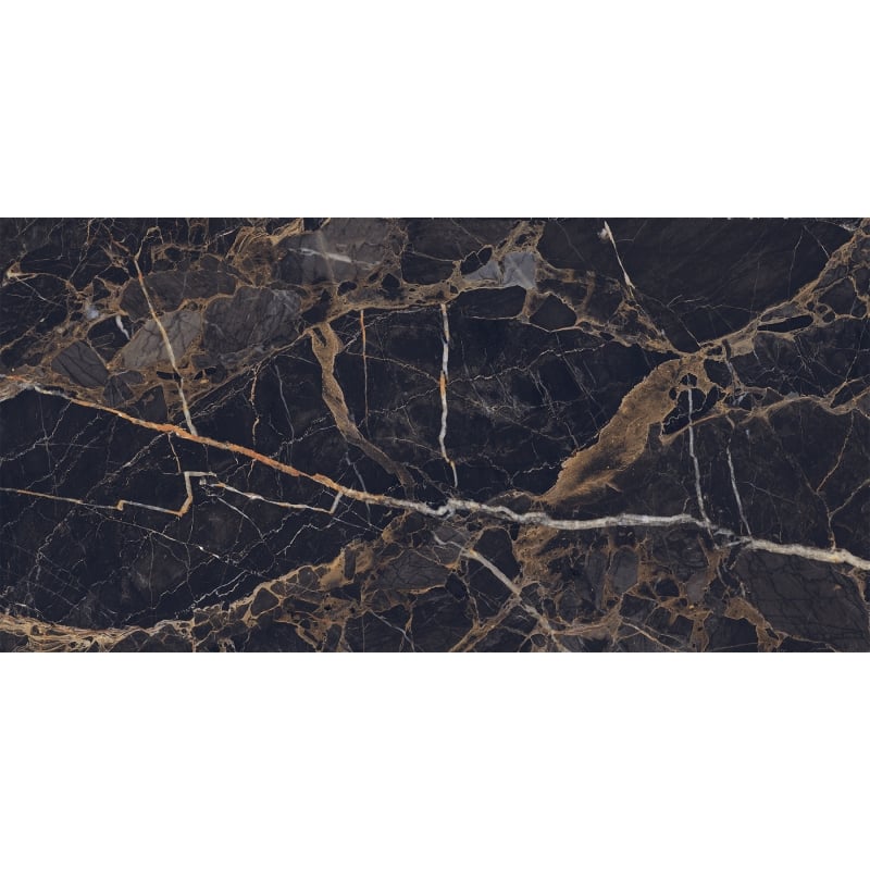Mexen Orlo Black glasierte Feinsteinzeug rek. G1, Boden- und Wandfliese 120 x 60 cm, Hochglanz - TL211-120-060-00