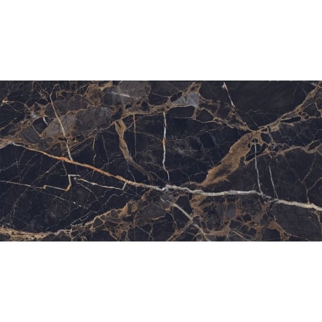 Mexen Orlo Black glasierte Feinsteinzeug rek. G1, Boden- und Wandfliese 120 x 60 cm, Hochglanz - TL211-120-060-00