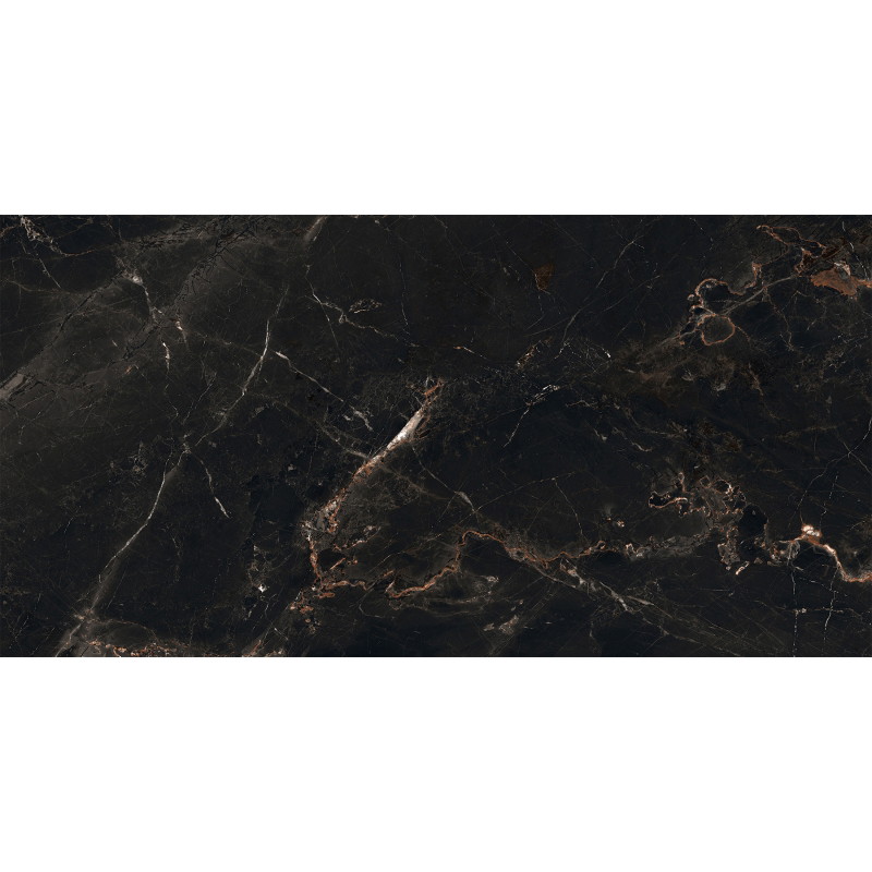 Mexen Marquino Black glasiertes Steinzeug rek. G1, Boden-Wandfliese 120 x 60 cm, Hochglanz - TL214-120-060-00