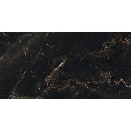 Mexen Marquino Black glasiertes Steinzeug rek. G1, Boden-Wandfliese 120 x 60 cm, Hochglanz - TL214-120-060-00