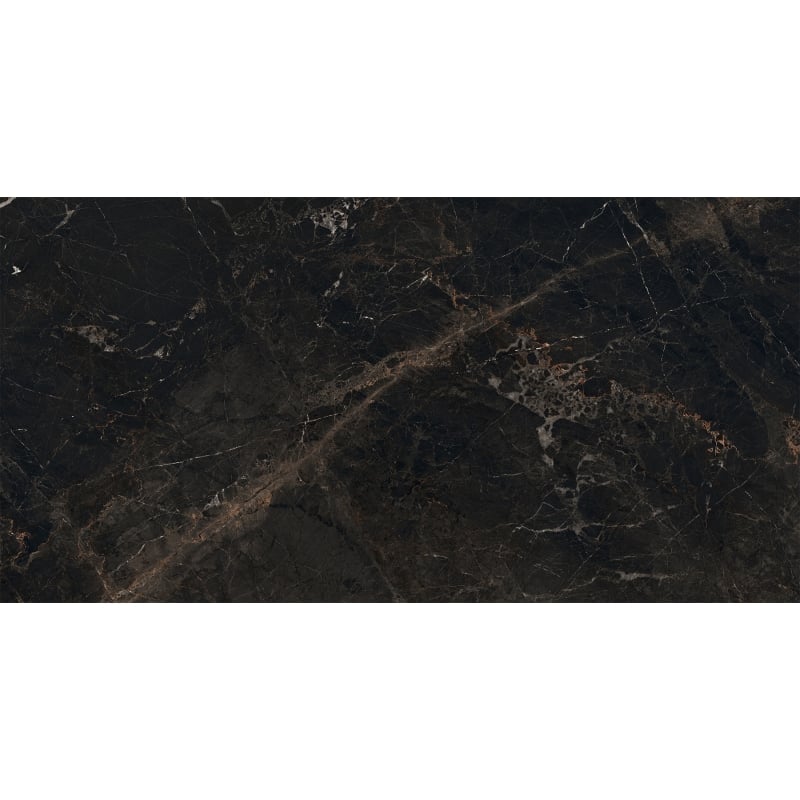 Mexen Marquino Black glasiertes Steinzeug rek. G1, Boden-Wandfliese 120 x 60 cm, Hochglanz - TL214-120-060-00