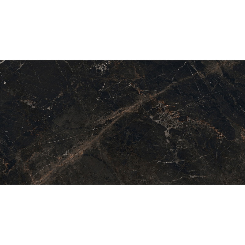 Mexen Marquino Schwarzer glasierter Feinsteinzeug rekt. G1, Wand-Bodenfliese 120 x 60 cm, hochglänzend - TL214-120-060-00