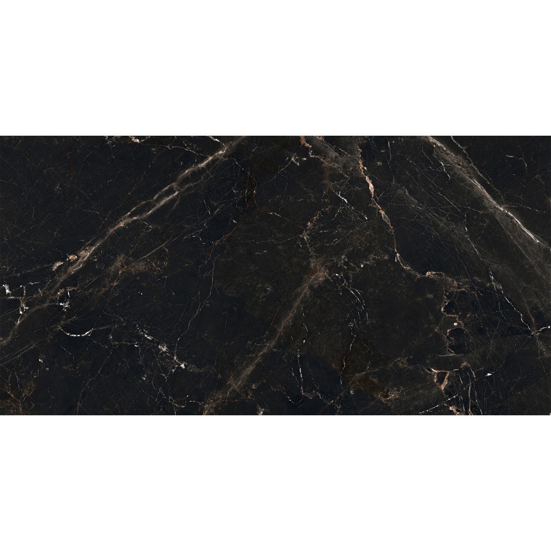 Mexen Marquino Black glasiertes Steinzeug rek. G1, Boden-Wandfliese 120 x 60 cm, Hochglanz - TL214-120-060-00
