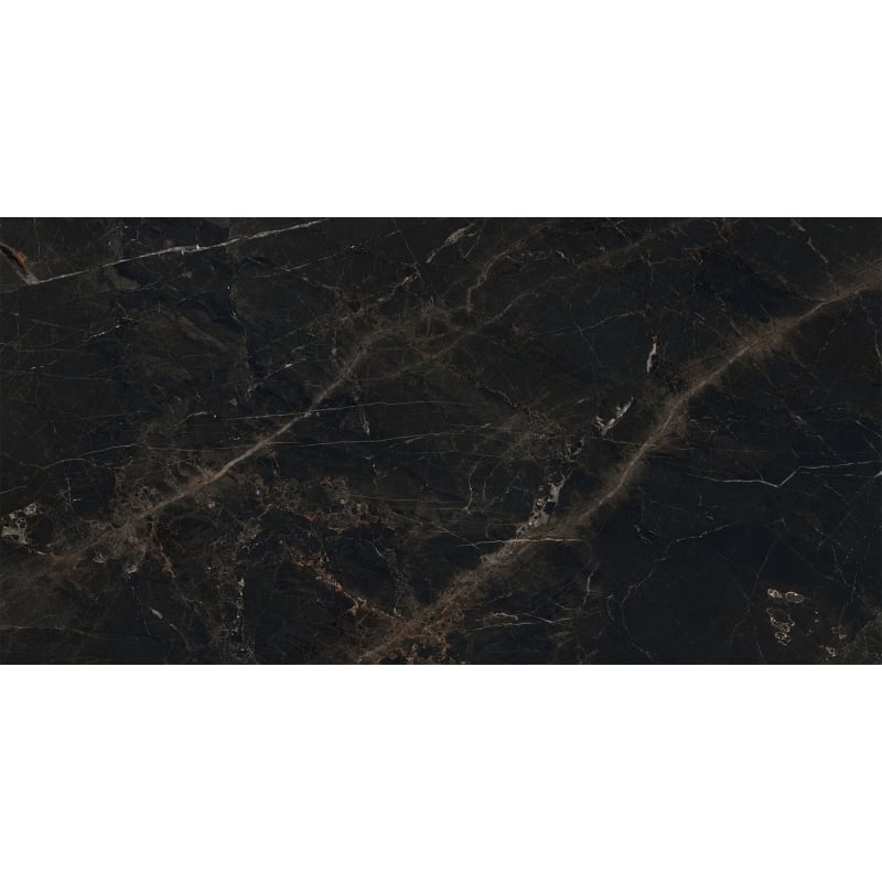 Mexen Marquino Black glasiertes Steinzeug rek. G1, Boden-Wandfliese 120 x 60 cm, Hochglanz - TL214-120-060-00