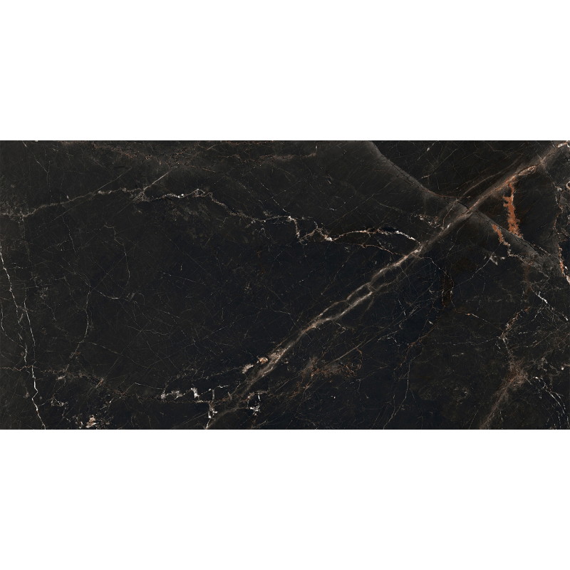 Mexen Marquino Schwarzer glasierter Feinsteinzeug rekt. G1, Wand-Bodenfliese 120 x 60 cm, hochglänzend - TL214-120-060-00