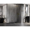 Mexen Lunar-B L Duschkabine rechts öffnend 80 x 80 cm, transparent, gebürstetes Gold - 832L-080-080-55-00-P