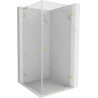 Mexen Lunar-B L Duschkabine rechts öffnend 80 x 80 cm, transparent, gebürstetes Gold - 832L-080-080-55-00-P
