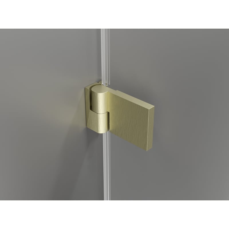 Mexen Lunar-B L Duschkabine Schwingtür rechts 90 x 80 cm, transparent, gebürstet gold - 832L-090-080-55-00-P