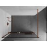 Mexen Kioto+ Duschwand mit Regal Walk-in 100 x 200 cm, schwarzer Rahmen, Roségold - 800-100-121-60-70