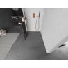 Mexen Kioto+ Duschwand mit Ablage Walk-in 90 x 200 cm, schwarzes Gitter, Roségold - 800-090-121-60-77