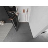 Mexen Kioto+ Duschwand mit Ablage Walk-in 120 x 200 cm, schwarzes Gitter, Roségold - 800-120-121-60-77
