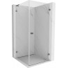 Mexen Lunar-B L Duschkabine schwenkbar rechts 80 x 80 cm, transparent, Gun Metal - 832L-080-080-95-00-P