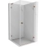 Mexen Lunar-B L Duschkabine schwenkbar rechts 80 x 80 cm, transparent, Roségold - 832L-080-080-60-00-P