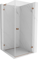 Mexen Lunar-B L Duschkabine schwenkbar rechts 80 x 80 cm, transparent, Roségold - 832L-080-080-60-00-P