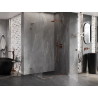 Mexen Lunar-B L Duschkabine, schwenkbar, rechts, 90 x 80 cm, transparent, Roségold - 832L-090-080-60-00-P