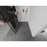 Mexen Kioto+ Duschwand mit Ablage Walk-in 80 x 200 cm, schwarzes Muster, Roségold - 800-080-121-60-78