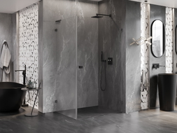 Mexen Lunar-B L Duschkabine rechts öffnend 95 x 90 cm, transparent, Gun Metal - 832L-095-090-95-00-P