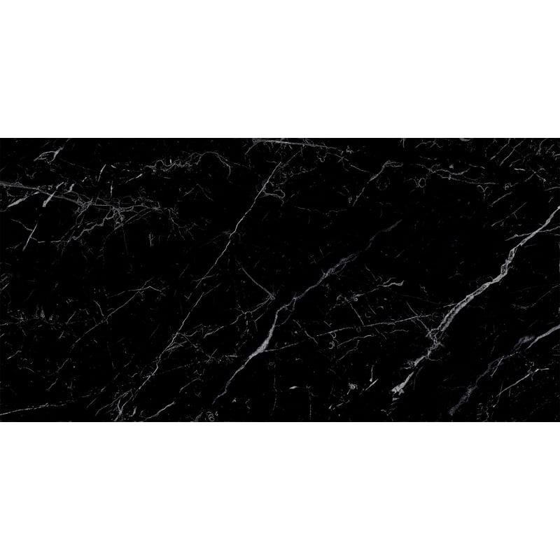 Mexen Simba Schwarz glasierte Feinsteinzeugfliese rek. G1, Boden- und Wandfliese 120 x 60 cm, hochglanz - TL210-120-060-00