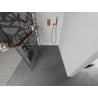 Mexen Kioto+ Duschwand mit Regal Walk-in 70 x 200 cm, weißes Muster, Roségold - 800-070-121-60-85