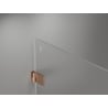 Mexen Lunar-B L Duschkabine rechts aufklappbar 100 x 90 cm, transparent, gebürstetes Kupfer - 832L-100-090-65-00-P