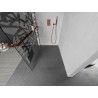 Mexen Kioto+ Duschwand mit Regal Walk-in 100 x 200 cm, weißes Muster, Roségold - 800-100-121-60-85