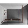 Mexen Kioto+ Duschwand mit Ablage Walk-in 130 x 200 cm, weißes Muster, Roségold - 800-130-121-60-85