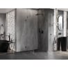 Mexen Lunar-B L Duschkabine, rechte Türöffnung 80 x 80 cm, transparent, gebürstetes Gun Grey - 832L-080-080-66-00-P