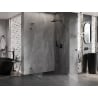 Mexen Lunar-B L Duschkabine, rechts öffnend, 90 x 80 cm, transparent, gebürstetes Gun Grey - 832L-090-080-66-00-P