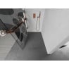 Mexen Kioto+ Duschwand mit Regal Walk-in 90 x 200 cm, weiße Welle, Roségold - 800-090-121-60-97