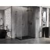 Mexen Lunar-B L Duschkabine rechts schwenkbar 100 x 90 cm, transparent, gun gray gebürstet - 832L-100-090-66-00-P