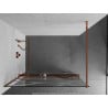Mexen Kioto+ Duschwand mit Ablage Walk-in 100 x 200 cm, weiße Welle, Roségold - 800-100-121-60-97