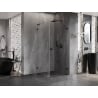 Mexen Lunar-B L Duschkabine schwenkbar rechts 80 x 80 cm, transparent, schwarz - 832L-080-080-70-00-P