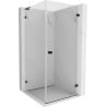 Mexen Lunar-B L Duschkabine schwenkbar rechts 80 x 80 cm, transparent, schwarz - 832L-080-080-70-00-P