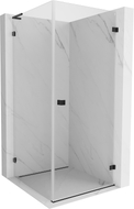 Mexen Lunar-B L Duschkabine schwenkbar rechts 80 x 80 cm, transparent, schwarz - 832L-080-080-70-00-P