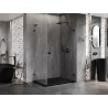 Mexen Lunar-B L Duschkabine rechts 95 x 80 cm, transparent, schwarz - 832L-095-080-70-00-P