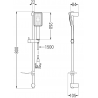 Mexen Alfa DF54 Duschset, weiß/chrom - 745714DF54-02