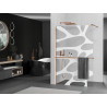 Mexen Kioto+ Duschwand mit Ablage Walk-in 100 x 200 cm, weiße Welle, Roségold - 800-100-121-60-97