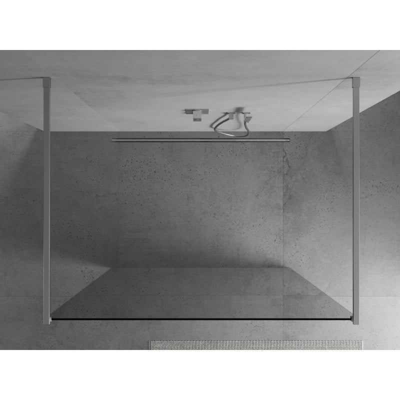 Mexen Kioto freistehende Duschwand 160 x 200 cm, transparent 8 mm, Chrom - 800-160-002-01-00