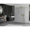 Mexen Kioto freistehende Duschwand 110 x 200 cm, transparent 8 mm, gold - 800-110-002-50-00