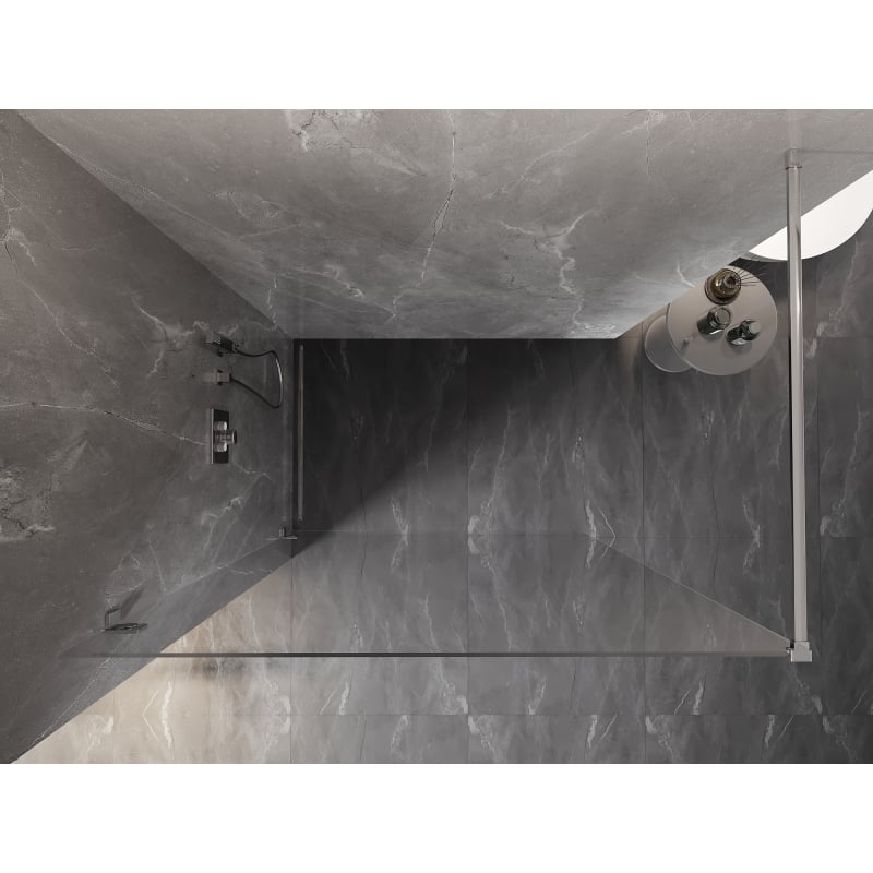 Mexen Lunar Duschwand Walk-in links 160 x 200 cm, transparent 8 mm, Chrom - 830-160-000-01-00-L