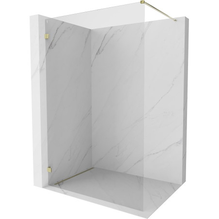 Mexen Lunar Duschwand Walk-in links 70 x 200 cm, transparent 8 mm, gold - 830-070-000-50-00-L