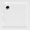 Mexen Flat Quadratische Duschwanne Slim 70 x 70 cm, weiß, Siphon Chrom - 40107070