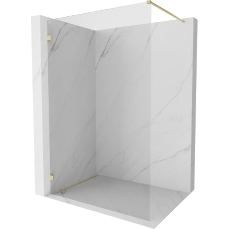 Mexen Lunar Duschwand Walk-in links 150 x 200 cm, transparent 8 mm, gold gebürstet - 830-150-000-55-00-L