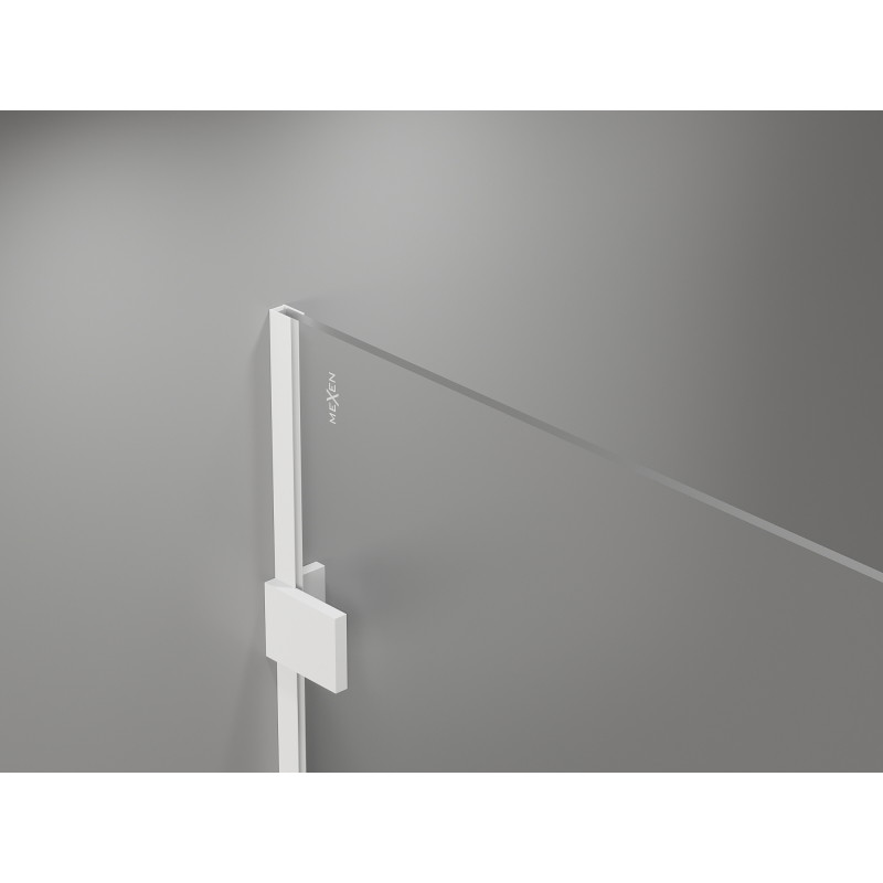 Mexen Lunar Duschwand Walk-in links 70 x 200 cm, transparent 8 mm, weiß - 830-070-000-20-00-L