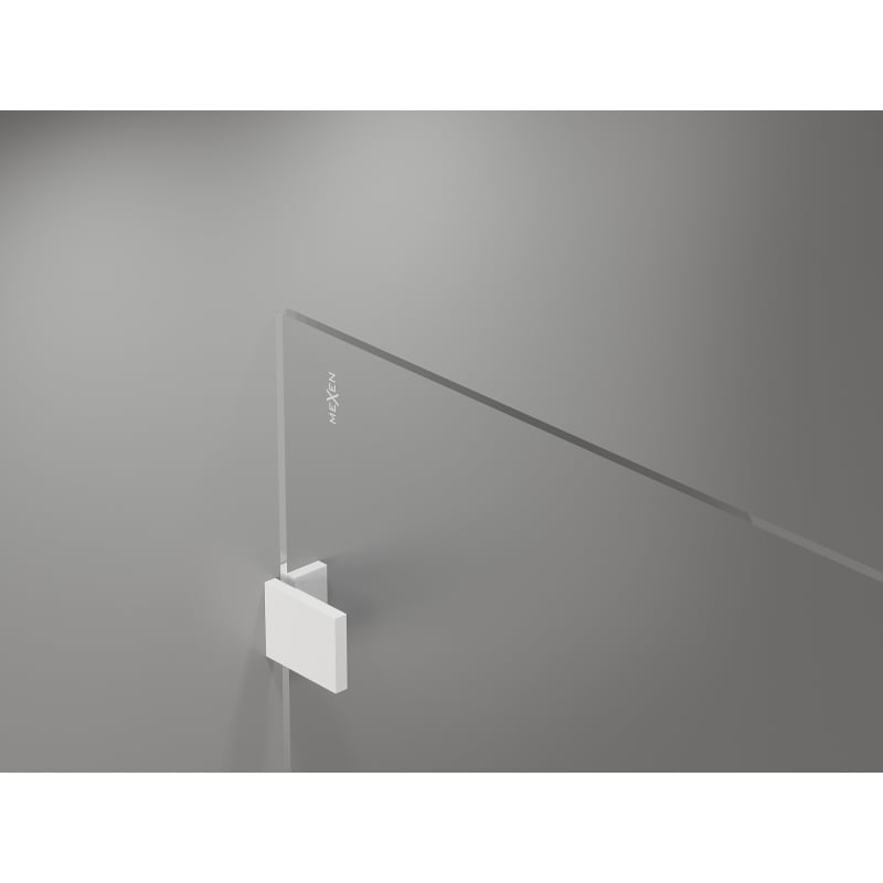 Mexen Lunar Duschwand Walk-in links 90 x 200 cm, transparent 8 mm, weiß - 830-090-000-20-00-L