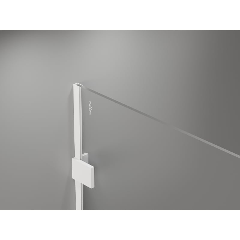 Mexen Lunar Duschwand Walk-in links 150 x 200 cm, transparent 8 mm, weiß - 830-150-000-20-00-L