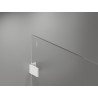 Mexen Lunar Duschwand Walk-in links 140 x 200 cm, transparent 8 mm, weiß - 830-140-000-20-00-L