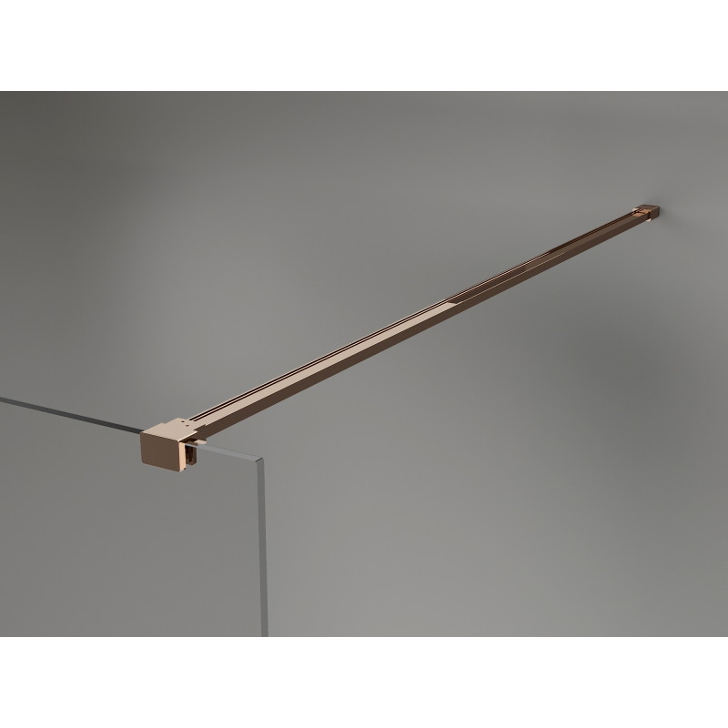 Mexen Lunar Duschwand Walk-in links 80 x 200 cm, transparent 8 mm, roségold - 830-080-000-60-00-L